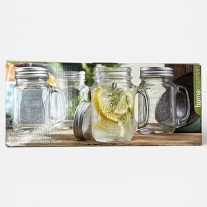 Home Essentials Clear Mason Jar Set with Lids